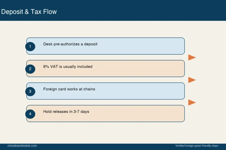 China Hotel Deposit, Taxes & Foreign Credit Cards