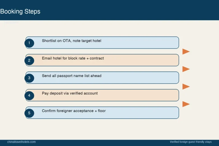 Booking Hotels for a Group of Foreigners in China